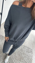 Load image into Gallery viewer, Charcoal 3pc co ord loungewear
