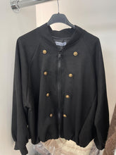 Load image into Gallery viewer, Black suede military jacket
