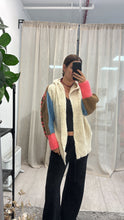 Load image into Gallery viewer, Funky oversized knit cardigan with hood
