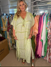 Load image into Gallery viewer, Cream luxe kaftan
