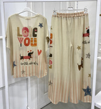 Load image into Gallery viewer, Sausage dog new print star lurex set

