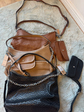 Load image into Gallery viewer, Faux leather shoulder chain bags
