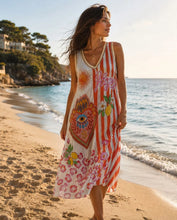 Load image into Gallery viewer, Lurex pleated v neck dress heart
