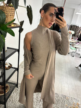Load image into Gallery viewer, 3pc beige knit set loungewear
