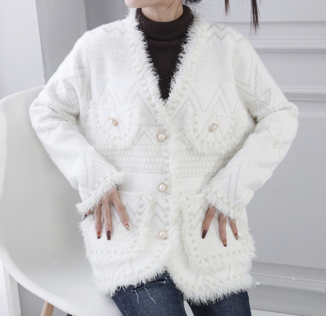 Cream soft cardigan