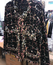 Load image into Gallery viewer, Premium soft tweed cardigan curve black
