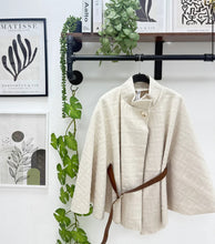 Load image into Gallery viewer, Cream belted cape
