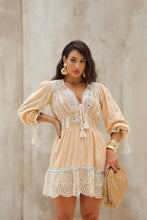 Load image into Gallery viewer, 3 colours boho midi dress
