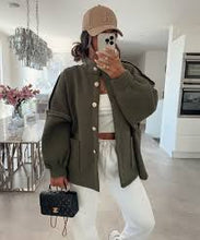 Load image into Gallery viewer, Khaki fleece jacket
