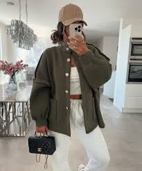 Khaki fleece jacket