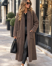 Load image into Gallery viewer, Brown soft blanket jacket
