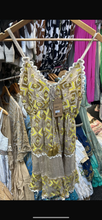 Load image into Gallery viewer, Yellow boho midi embroidery dress
