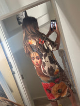 Load image into Gallery viewer, Floral Freda lurex midi dress
