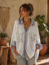 Load image into Gallery viewer, Luxe denim oversized shirt
