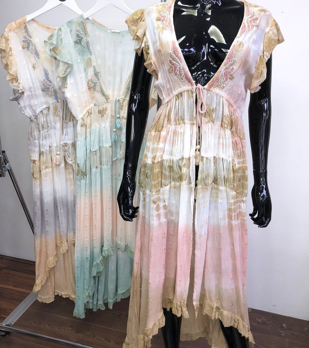 Boho cowboy beaded kaftan