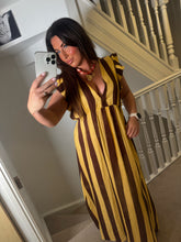 Load image into Gallery viewer, Stripped frill cheeeecloth dress
