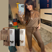 Load image into Gallery viewer, Sequin loungewear co ord
