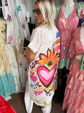Load image into Gallery viewer, Leopard print heart love shirt dress
