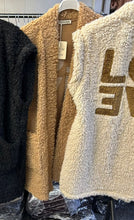 Load image into Gallery viewer, Love slogan fluffy gillet
