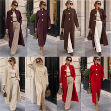 Load image into Gallery viewer, Gold button knit cardigan jumper dress
