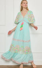 Load image into Gallery viewer, Jessie maxi mint boho dress
