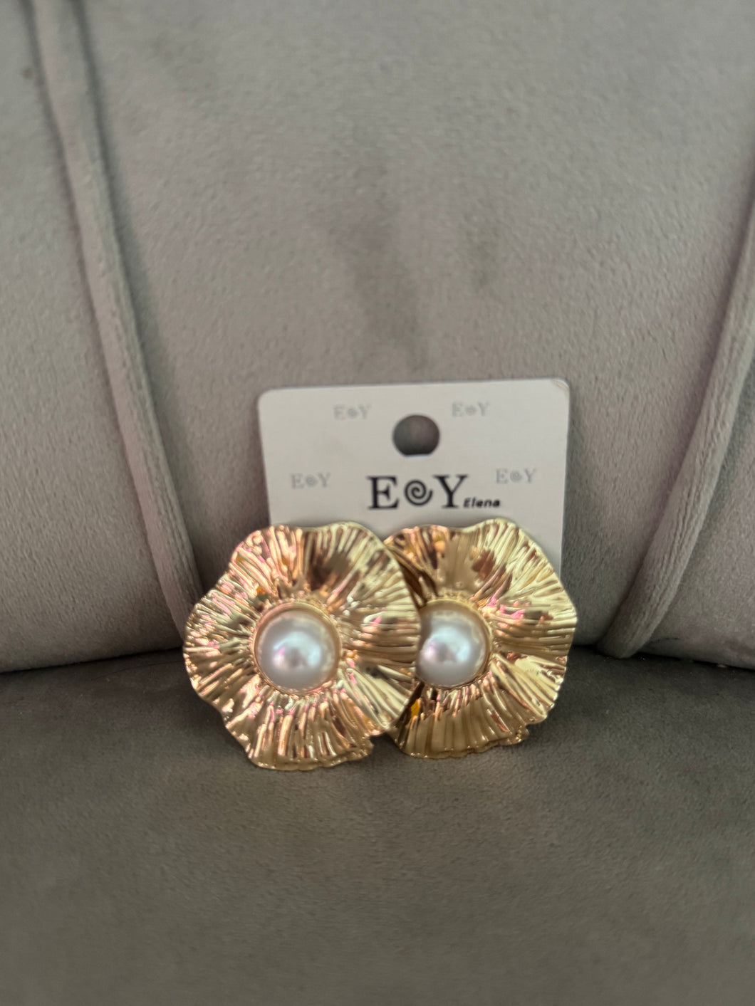 Gold statement earrings