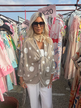 Load image into Gallery viewer, Mocha polka dot kaftan
