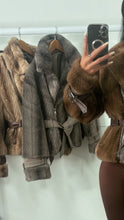Load image into Gallery viewer, Taupe faux fur luxury coat
