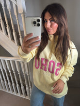 Load image into Gallery viewer, Yellow soho 3/4 zip up jumper

