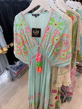 Load image into Gallery viewer, Jessie maxi mint boho dress
