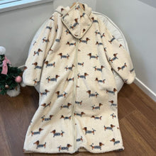 Load image into Gallery viewer, Sausage dog fleece robe

