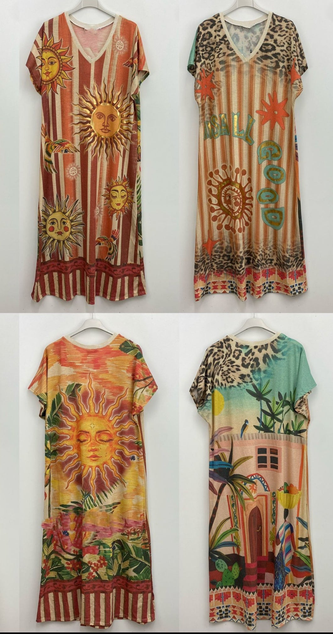 Extra lurex curve printed dresses
