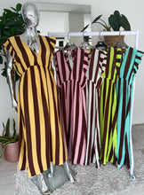 Load image into Gallery viewer, Stripped frill cheeeecloth dress
