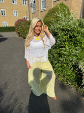 Load image into Gallery viewer, Yellow 100% cotton trousers
