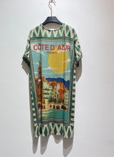 Load image into Gallery viewer, Green midi lurex dress
