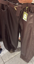 Load image into Gallery viewer, Maya faux leather barrel trousers
