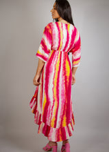 Load image into Gallery viewer, Tie dye dip hem midi dress
