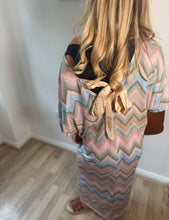 Load image into Gallery viewer, Beige lurex zigzag dress
