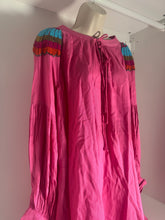 Load image into Gallery viewer, Pink sequin luxe kaftan dress
