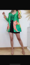 Load image into Gallery viewer, Green animal blazer
