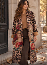 Load image into Gallery viewer, Floral suede Freda open jacket
