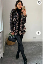Load image into Gallery viewer, Premium soft tweed cardigan curve black
