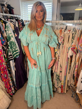 Load image into Gallery viewer, Palm tree luxe maxi boho dress
