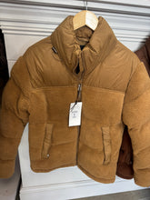 Load image into Gallery viewer, Puffa jackets with fluffy teddy detail 2 colours
