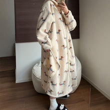 Load image into Gallery viewer, Sausage dog fleece robe
