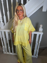 Load image into Gallery viewer, Yellow boho linen co ord
