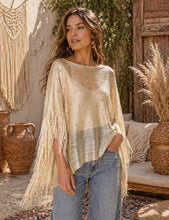 Load image into Gallery viewer, Diamonte tassle cape top
