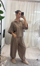 Load image into Gallery viewer, Gingham cuffed co ord
