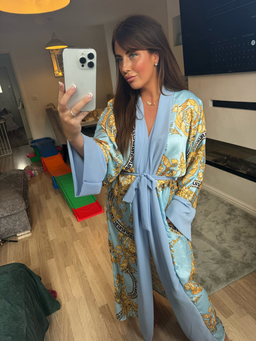 Handmade silky kaftan / gown