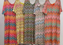 Load image into Gallery viewer, Khaki lurex zigzag dress
